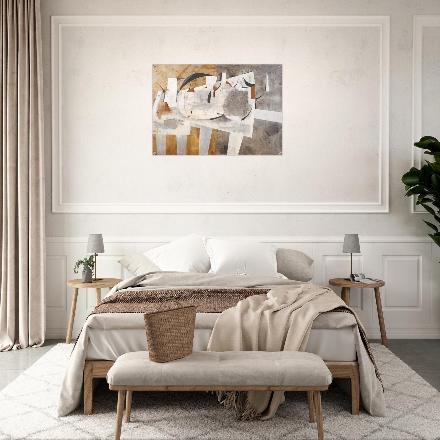 August 1956 Val d'Orcia - 1956 - Ben Nicholson Acrylic Print - 70x100 cm / 28x40″ inches | Ben Nicholson Wall Art | Ben Nicholson Prints