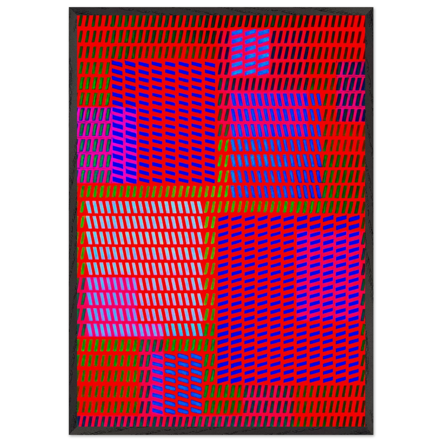 Keiho C1 - 1963 - Victor Vasarely Framed Art Print – Black Wooden Frame - Default Title - -Framed Art Print