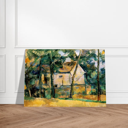 House and Trees - Paul Cézanne Brushed Aluminum Print - 70x100 cm / 28x40 inches | Paul Cézanne Aluminum Print | Paul Cézanne Prints