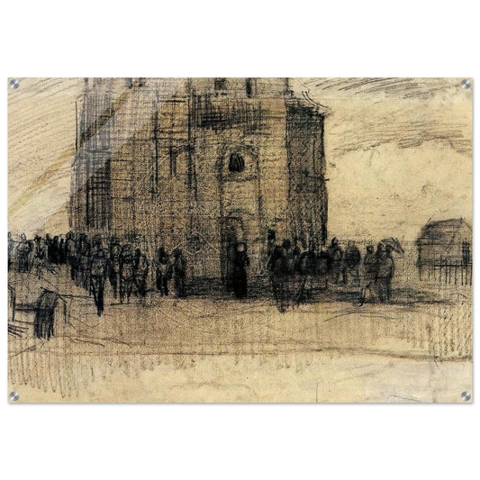 Sale of Building Scrap - Vincent van Gogh Acrylic Print - 70x100 cm / 28x40″ inches