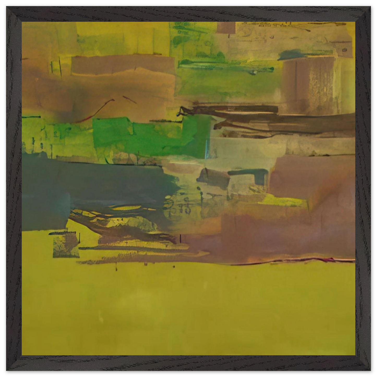 Helen Frankenthaler - August Deep - 1978 Wall art - A2 (42 x 59.4  cm) - Premium Wooden Framed Poster With Fine Art Paper - Black frame