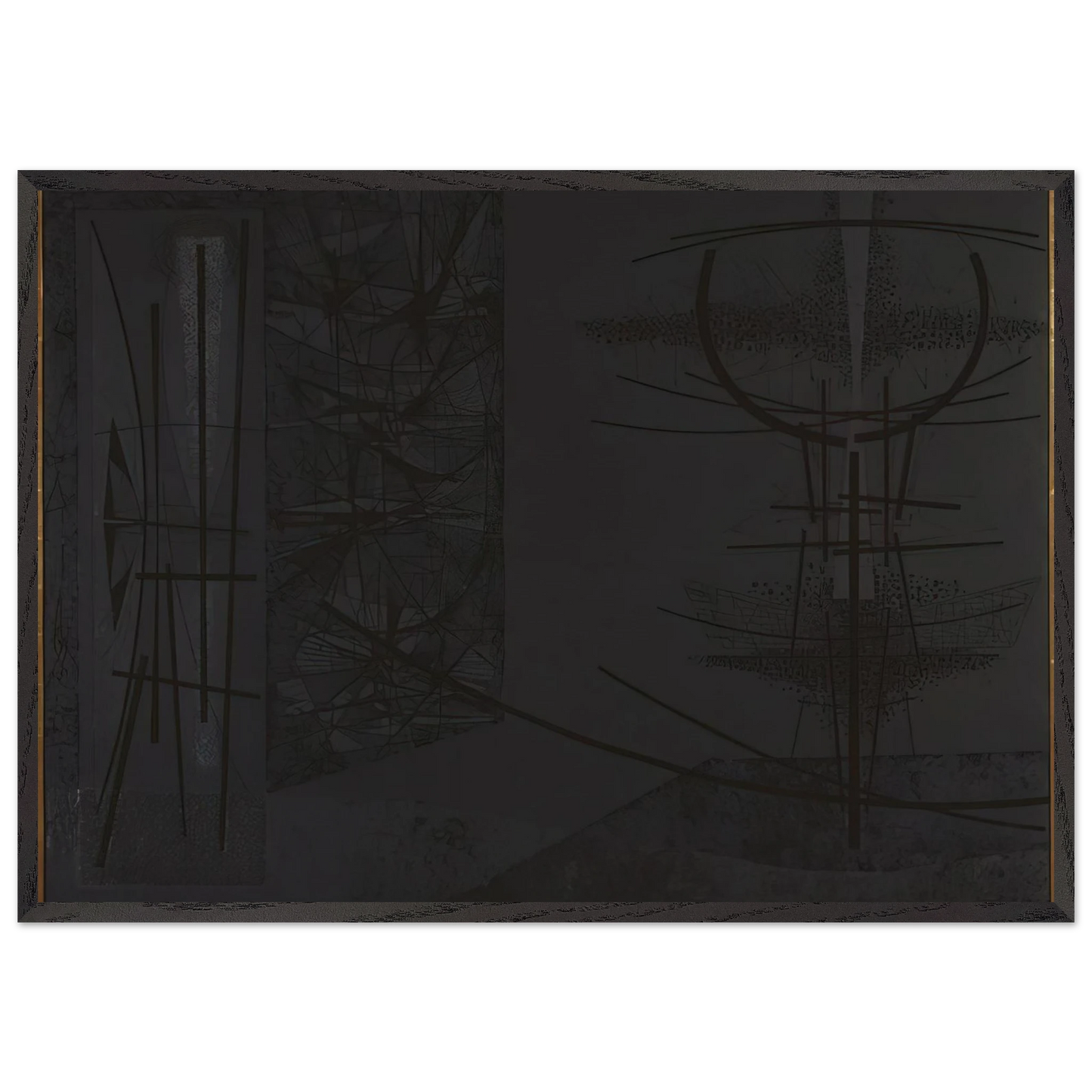 Stillness - 1956 - Jimmy Ernst Framed Art Print – Black Wooden Frame - Default Title - -Framed Art Print