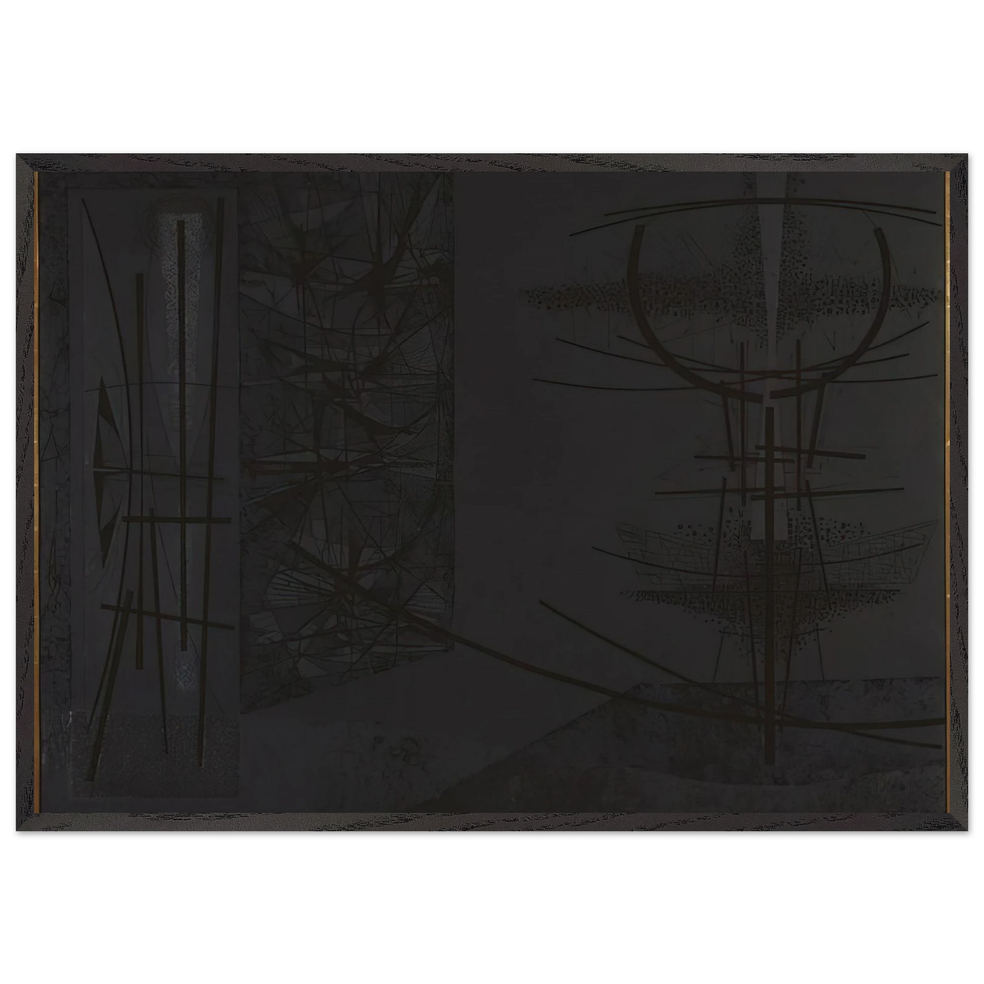 Stillness - 1956 - Jimmy Ernst Framed Art Print – Black Wooden Frame - Default Title - -Framed Art Print