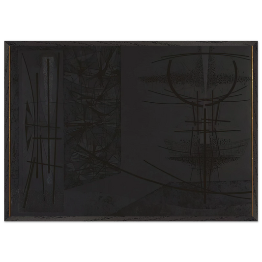 Stillness - 1956 - Jimmy Ernst Framed Art Print – Black Wooden Frame - Default Title - -Framed Art Print