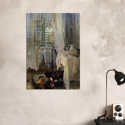 A Hotel Room - John Singer Sargent Brushed Aluminum Print - 70x100 cm / 28x40 inches | John Singer Sargent Aluminum Print | John Singer Sargent Prints