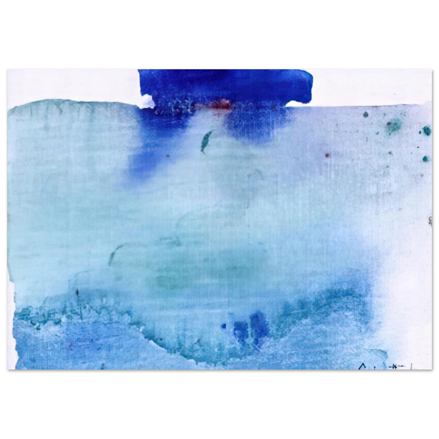 Helen Frankenthaler - Untitled - 1982 Wall art - 20x25 cm / 8x10 inches - Premium Wooden Framed Poster With Fine Art Paper - Black frame