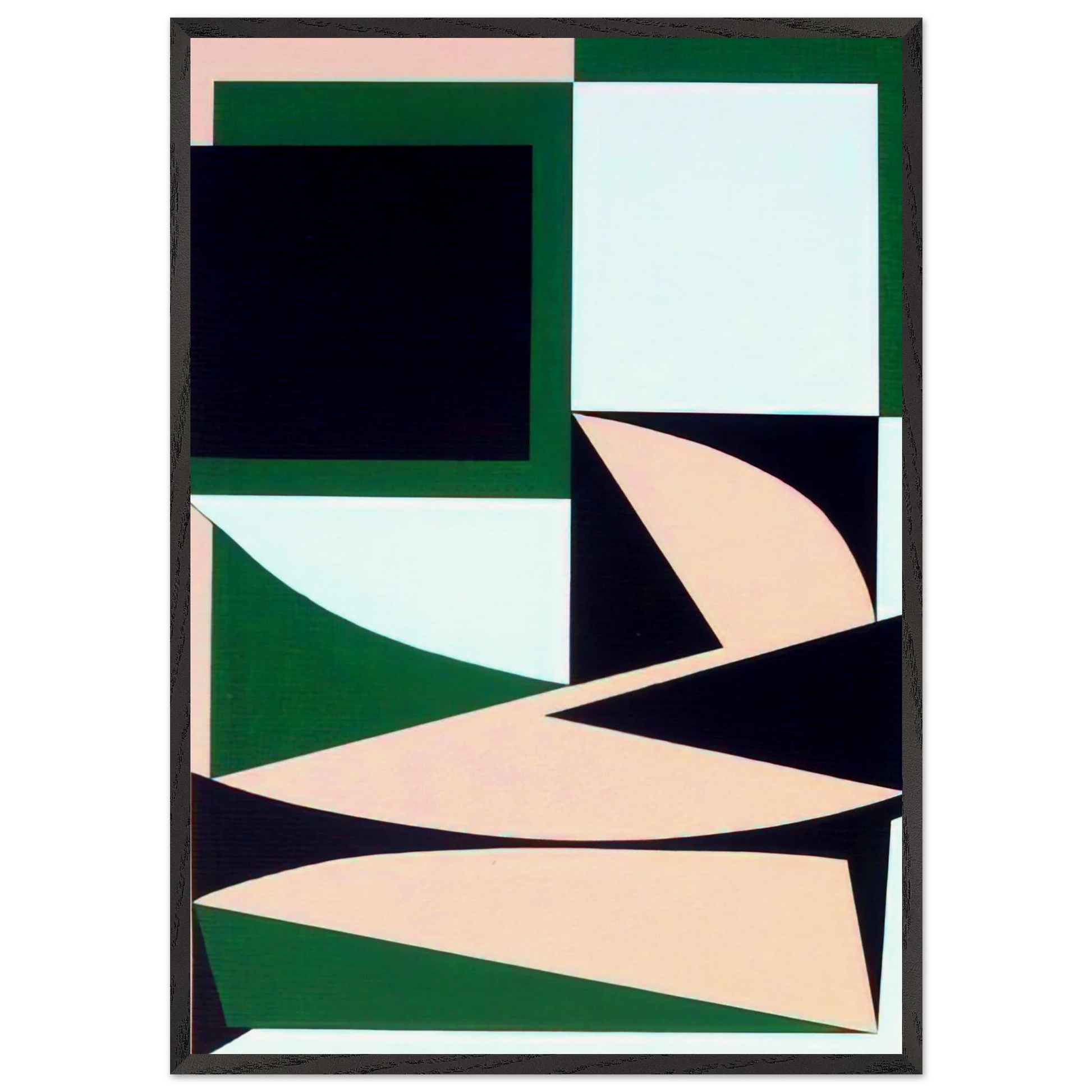 Ezinor - 1949 - Victor Vasarely Framed Art Print – Black Wooden Frame - Default Title - -Framed Art Print