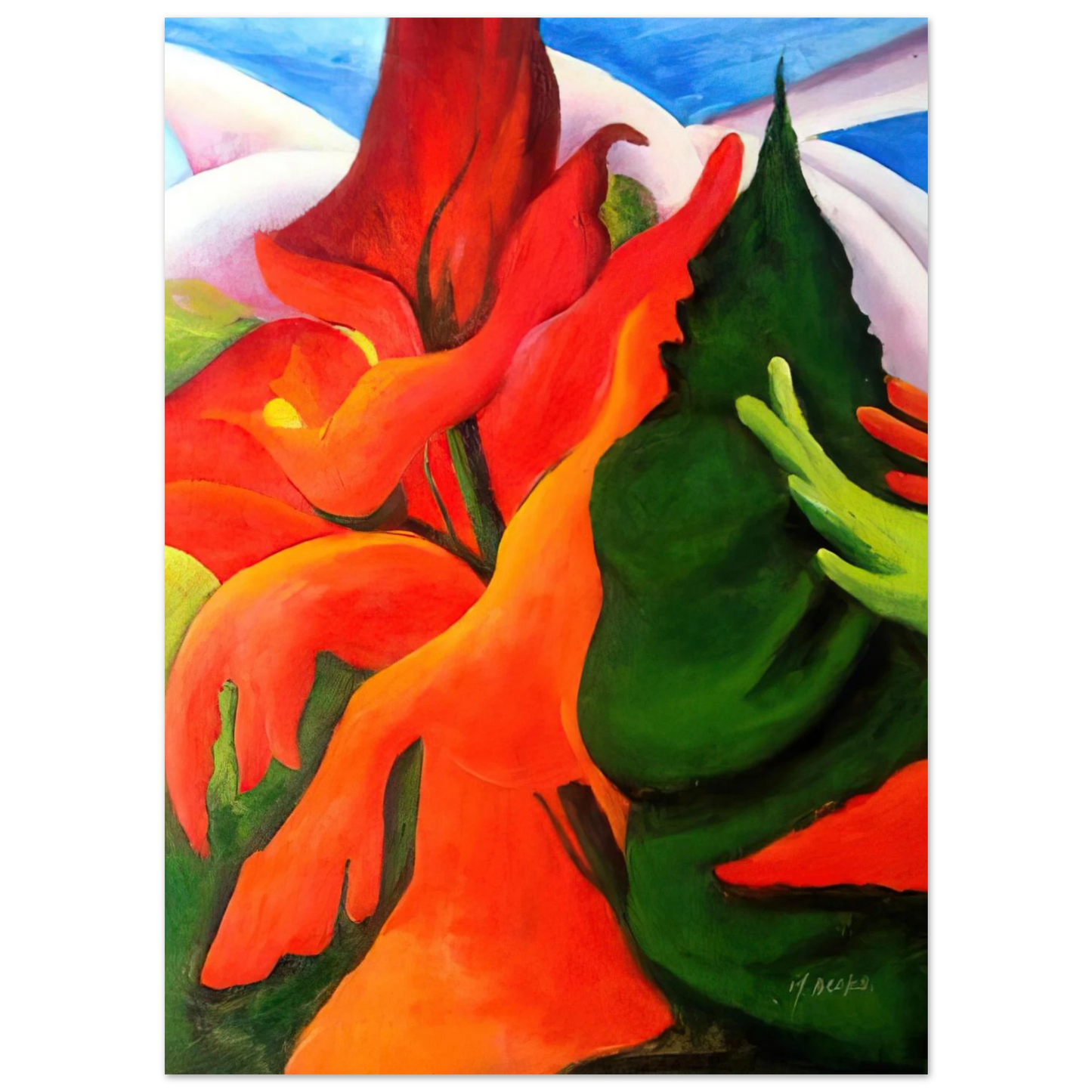 Georgia O'Keeffe - Melting Volcano Fine Art Poster - 40x60 cm / 16x24 inches