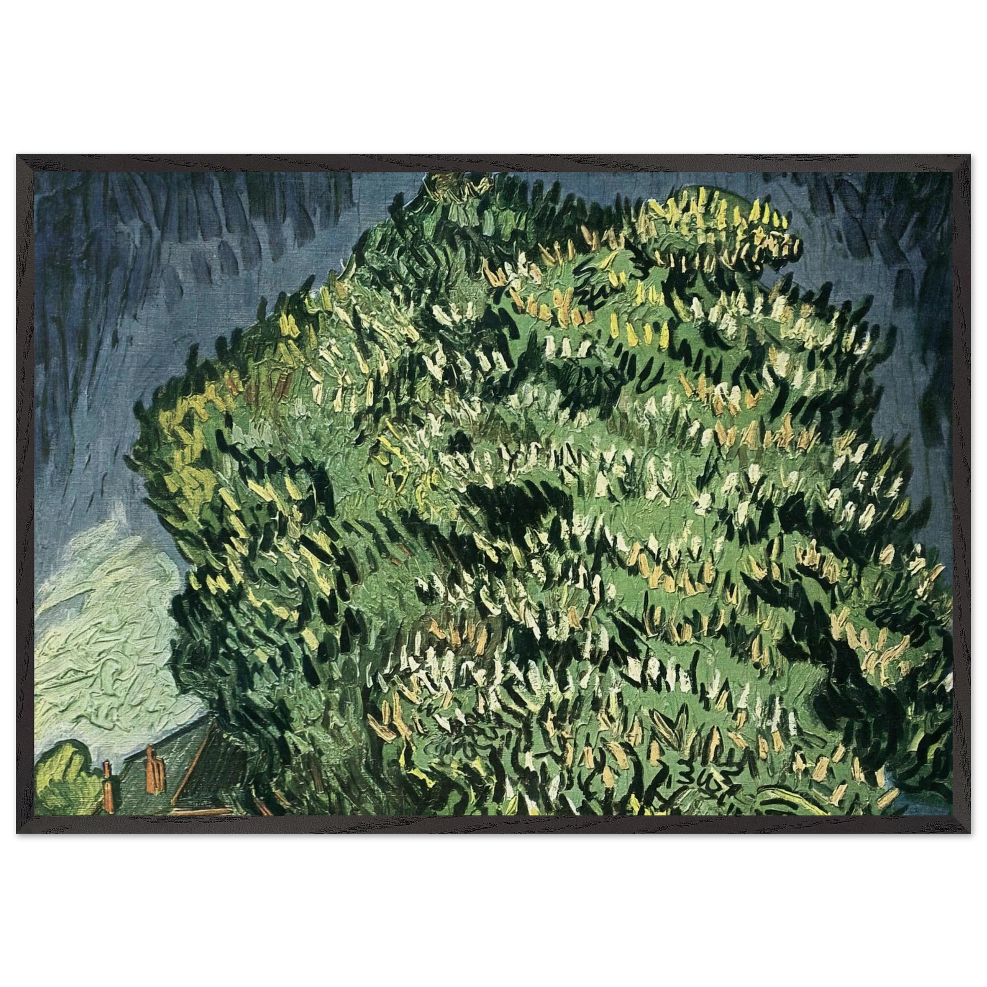Chestnut Trees in Blossom - Vincent van Gogh Framed Art Print – Black Wooden Frame - Default Title - -Framed Art Print