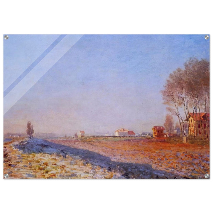 The Plain of Colombes, White Frost - claude monet Acrylic Print - 70x100 cm / 28x40″ inches