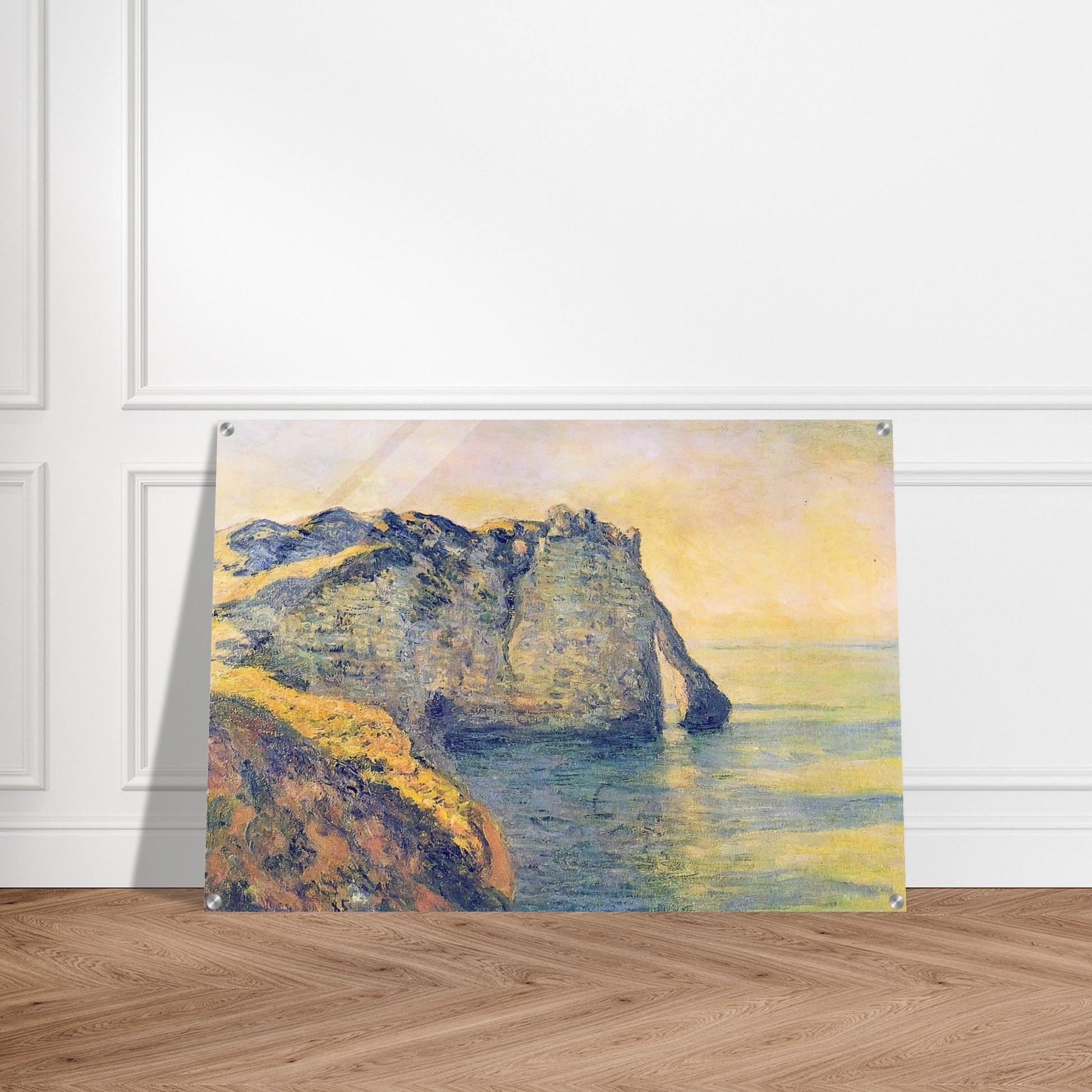 Cliffs of the Porte d'Aval - claude monet Acrylic Print - 70x100 cm / 28x40″ inches