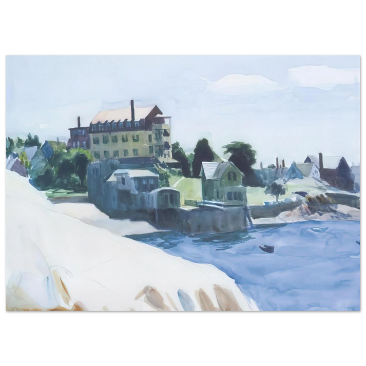 Edward Hopper - Small Town on Cove Fine Art Poster