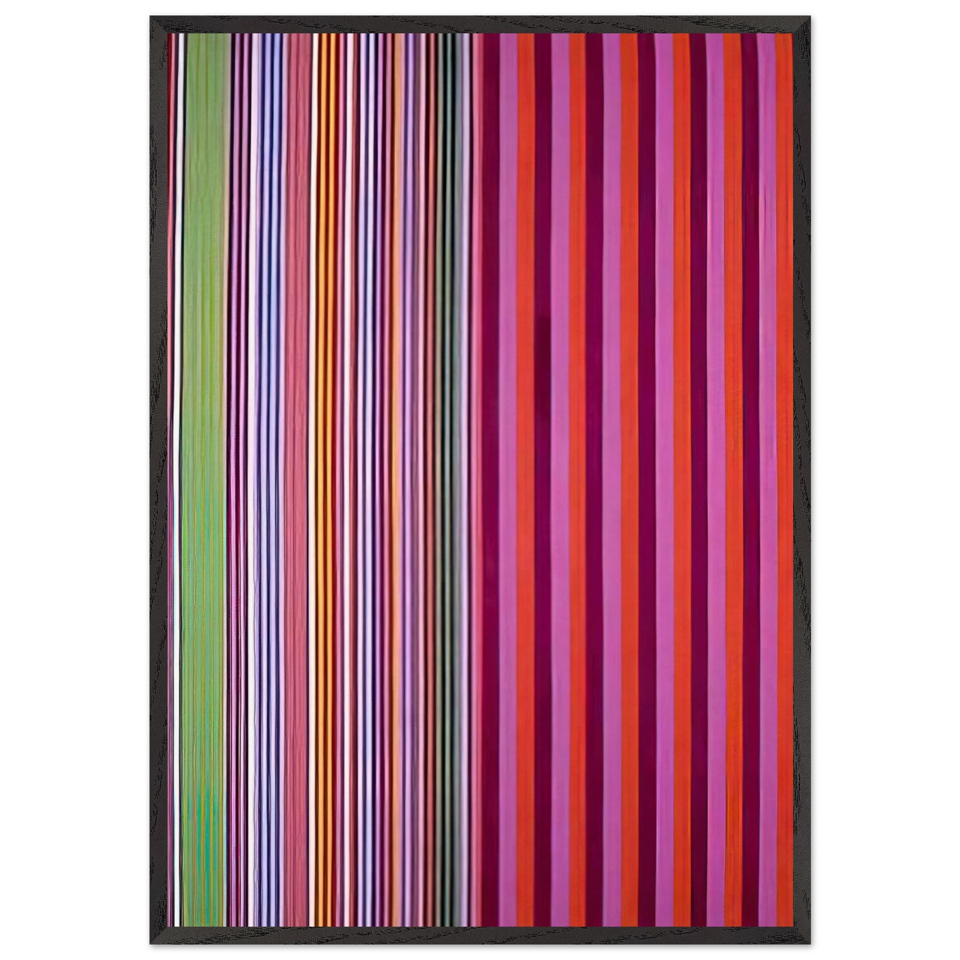 Red Baron - 1966 - Gene Davis Framed Art Print – Black Wooden Frame - Default Title - -Framed Art Print