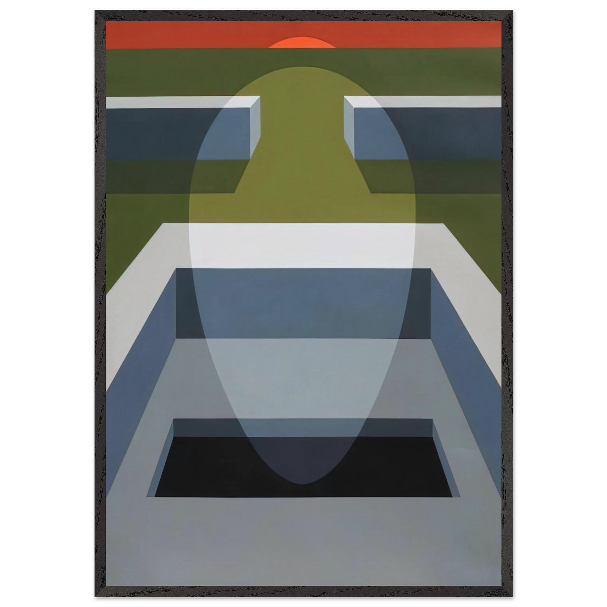 Transection No 7 - 1970 - Clarence Holbrook Carter Framed Art Print – Black Wooden Frame - Default Title - -Framed Art Print