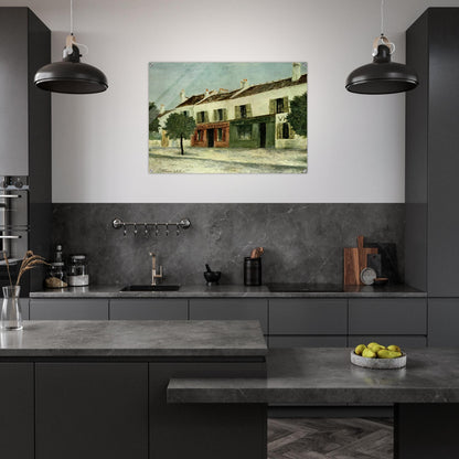 BISTROS IN A SUBURB - Maurice Utrillo Acrylic Print - 70x100 cm / 28x40″ inches | Maurice Utrillo Wall Art | Maurice Utrillo Prints