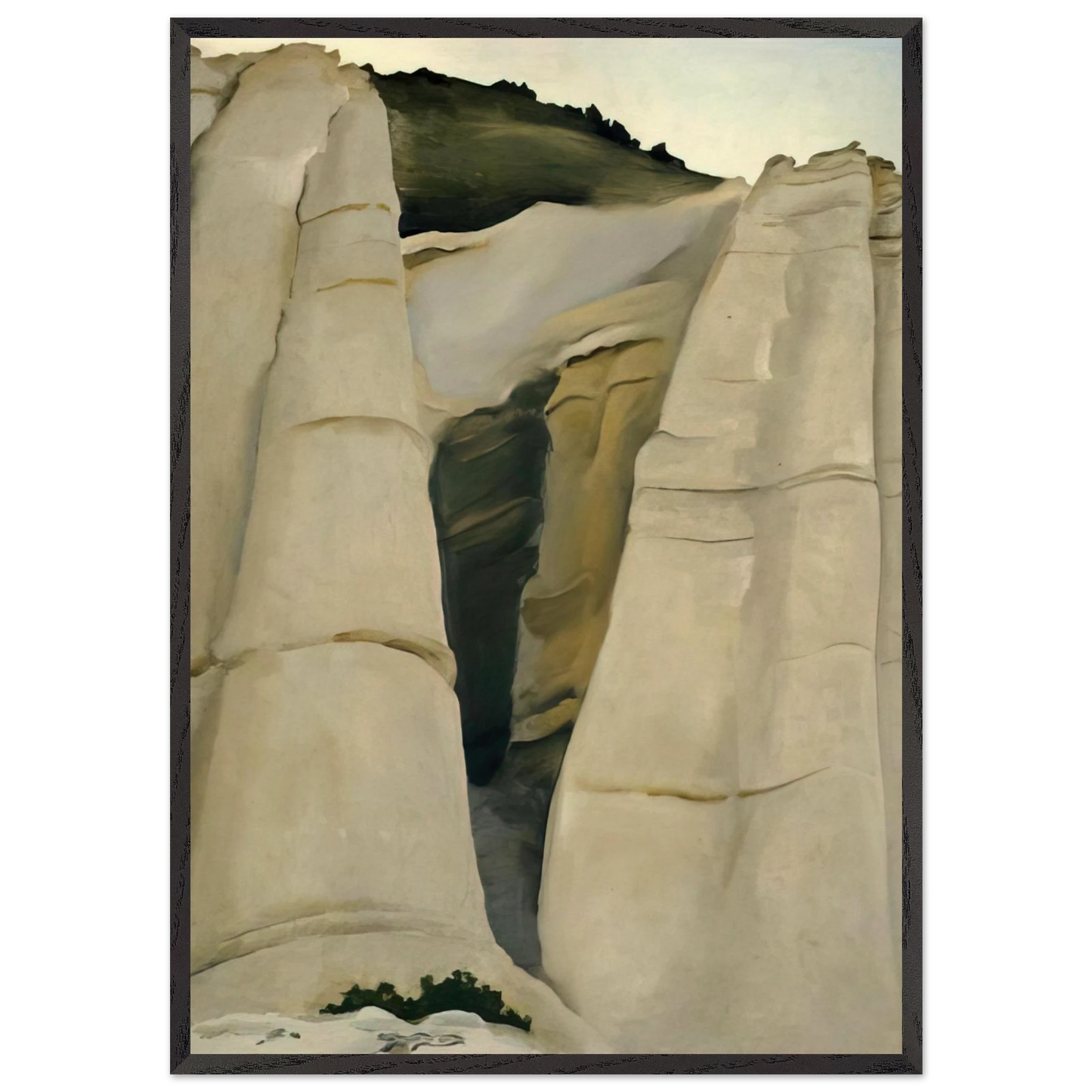 From the White Place - Georgia OKeeffe 70x100 cm / 28x40 inches Framed Art Print – Black Wooden Frame