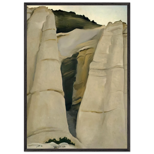 From the White Place - Georgia OKeeffe 70x100 cm / 28x40 inches Framed Art Print – Black Wooden Frame