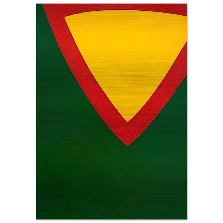 Purple Triangle - Al Held Brushed Aluminum Print - 70x100 cm / 28x40 inches | Al Held Aluminum Print | Al Held Prints