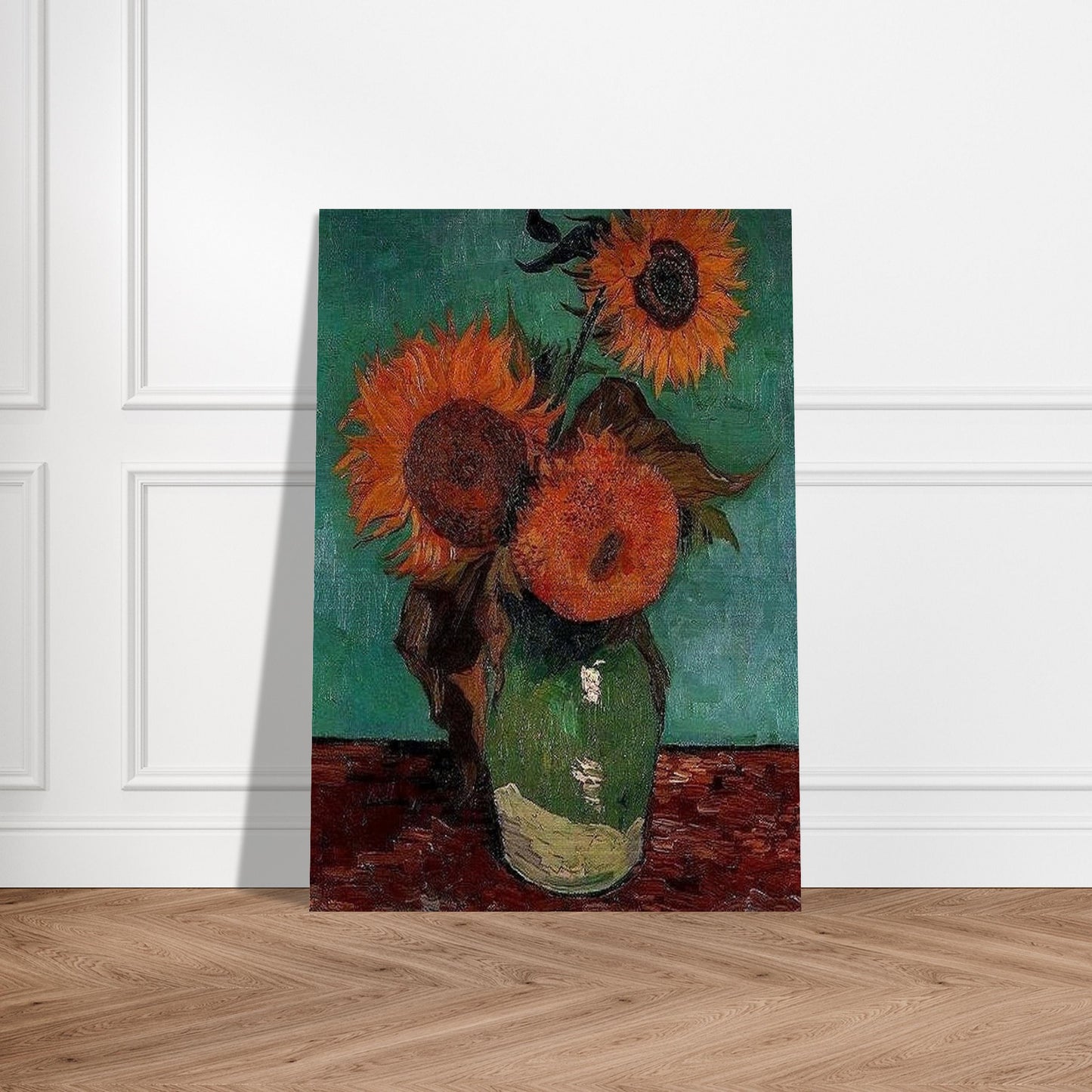 Sunflowers - Vincent van Gogh Brushed Aluminum Print - 70x100 cm / 28x40 inches | Vincent van Gogh Aluminum Print | Vincent van Gogh Prints