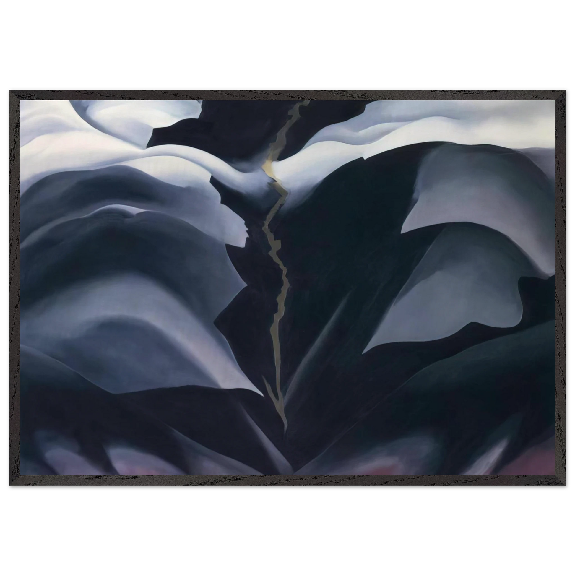 Black Place II - Georgia OKeeffe 70x100 cm / 28x40 inches Framed Art Print – Black Wooden Frame