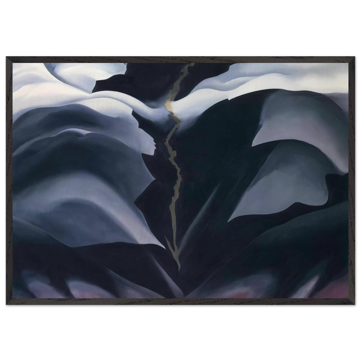 Black Place II - Georgia OKeeffe 70x100 cm / 28x40 inches Framed Art Print – Black Wooden Frame