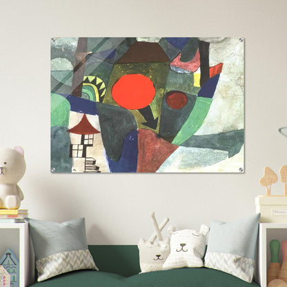 WITH THE SETTING SUN 1919 - Paul Klee Acrylic Print - 70x100 cm / 28x40″ inches