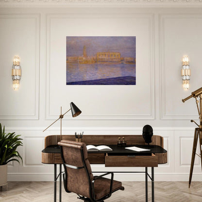 The Doges' Palace Seen from San Giorgio Maggiore 2 - claude monet Brushed Aluminum Print - 70x100 cm / 28x40 inches | claude monet Aluminum Print | claude monet Prints