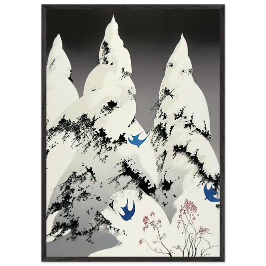 Winter Pine - Eyvind Earle Framed Art Print – Black Wooden Frame - Default Title - -Framed Art Print
