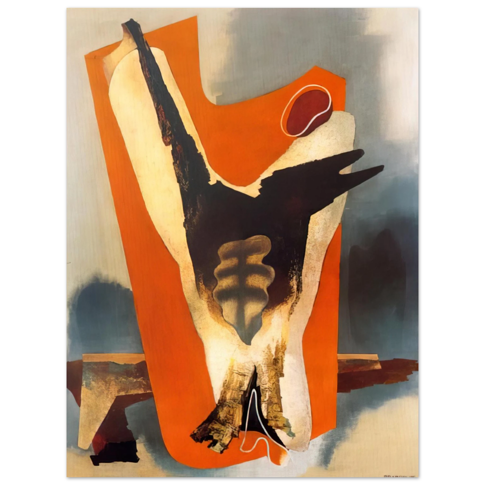 Enrico Prampolini - THE FUNERAL OF ROMANTICISM AESTHETIC TRANSFIGURATION 1934 Fine Art Poster - Default Title