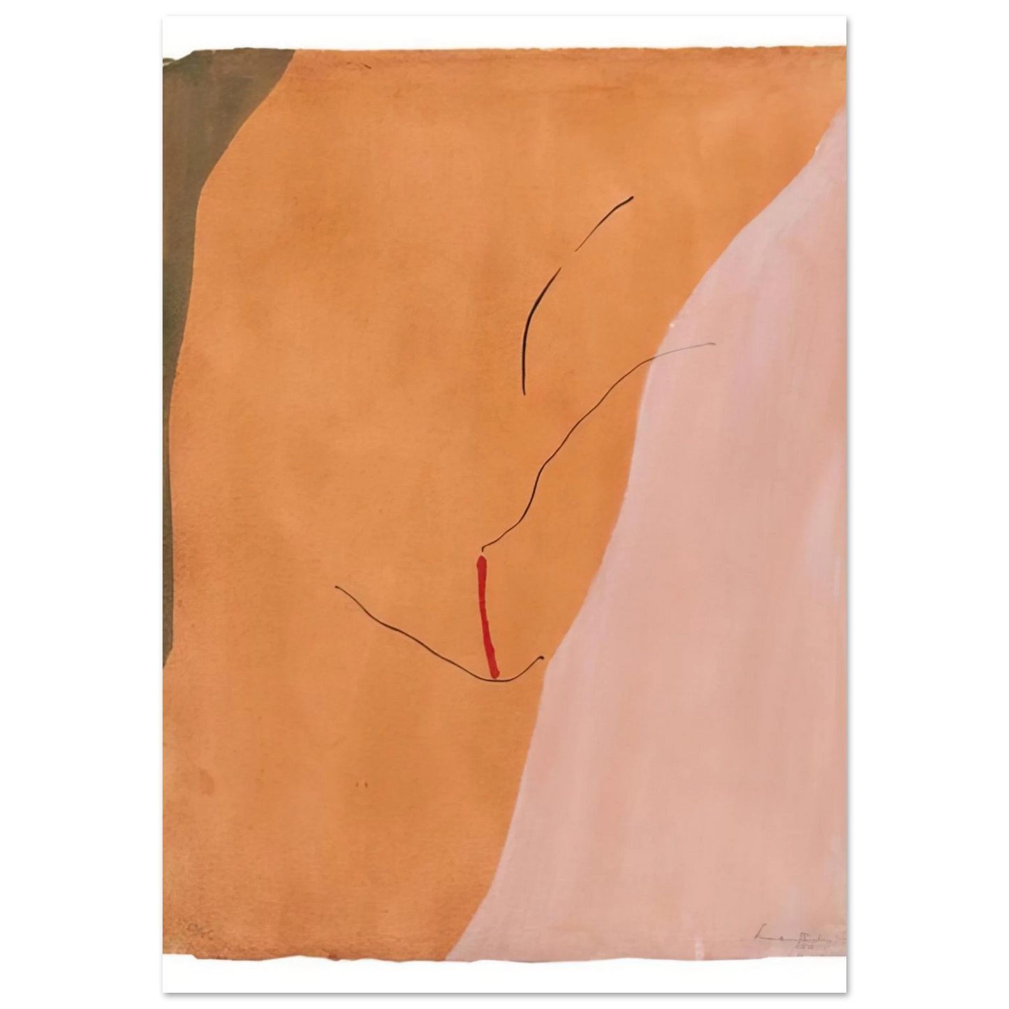 Helen Frankenthaler - Sanguine Mood - 1971 Wall art - 13x18 cm / 5x7 inches - Fine Art Poster - -