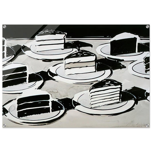 Cake Slices - 1963 - Wayne Thiebaud Acrylic Print - 70x100 cm / 28x40″ inches