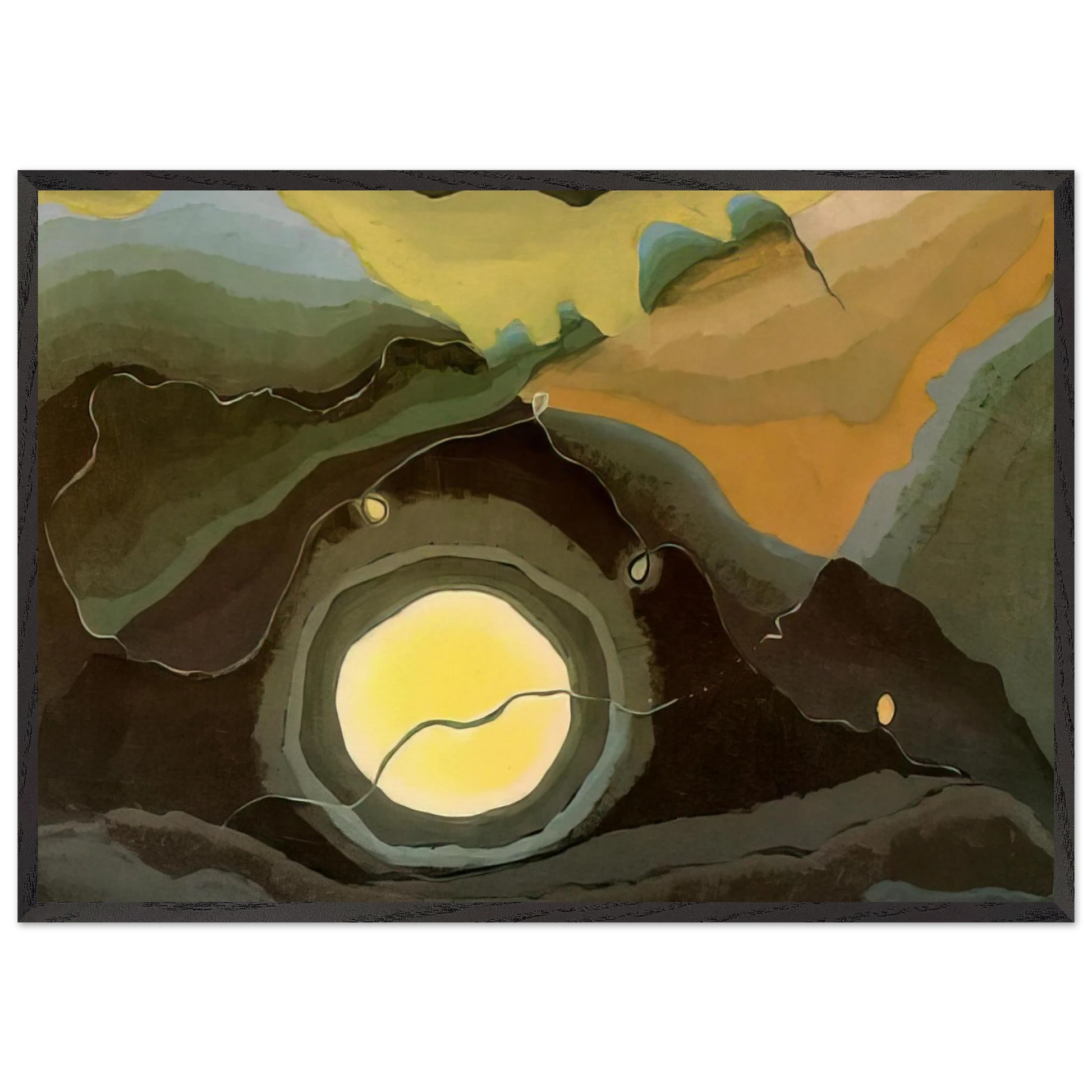 Me and the Moon - 1937 - Arthur Dove Framed Art Print – Black Wooden Frame - Default Title - -Framed Art Print