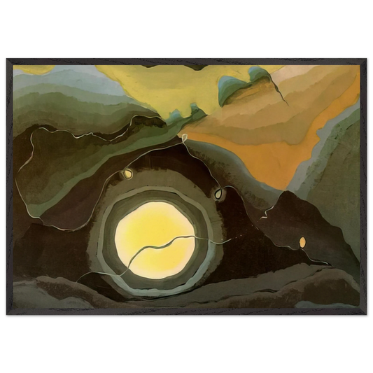 Me and the Moon - 1937 - Arthur Dove Framed Art Print – Black Wooden Frame - Default Title - -Framed Art Print