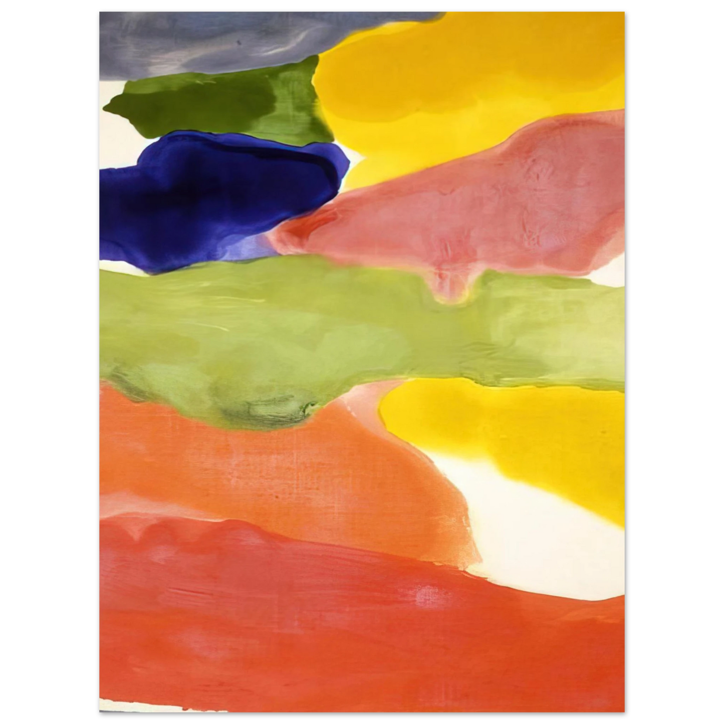 Helen Frankenthaler - Tutti-Fruitti - 1966 Wall art - A2 (42 x 59.4  cm) - Premium Wooden Framed Poster With Fine Art Paper - White frame