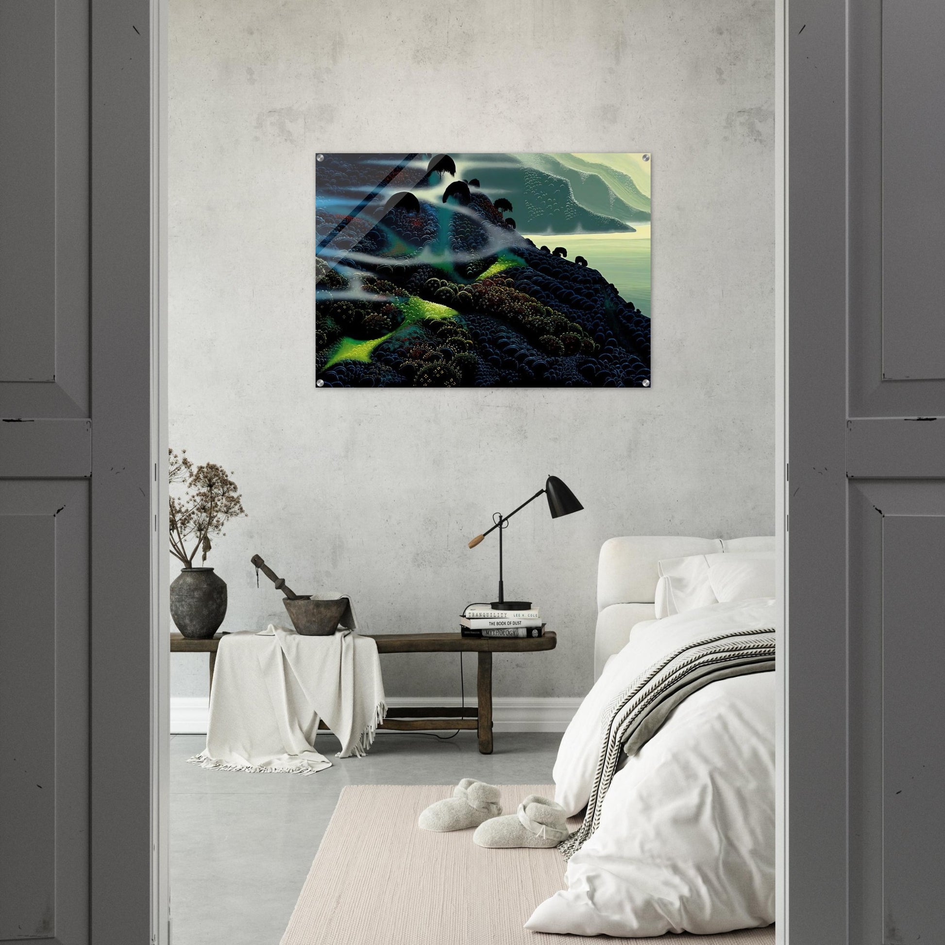 Ocean Paradise - Eyvind Earle Acrylic Print - 70x100 cm / 28x40″ inches | Eyvind Earle Wall Art | Eyvind Earle Prints