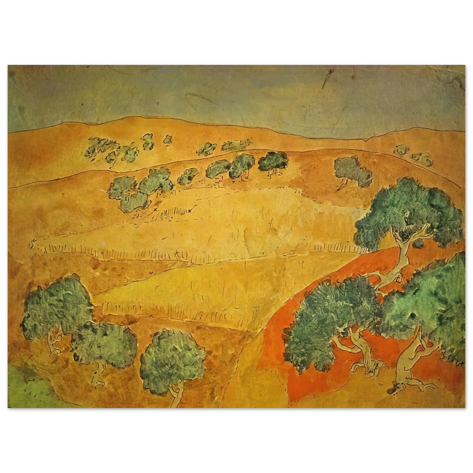 Pablo Picasso - Summer landscape Fine Art Poster - Default Title