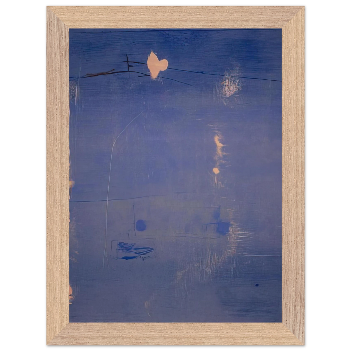 Helen Frankenthaler - Cameo - 1980 Wall art - A2 (42 x 59.4  cm) - Premium Wooden Framed Poster With Fine Art Paper - Wood frame