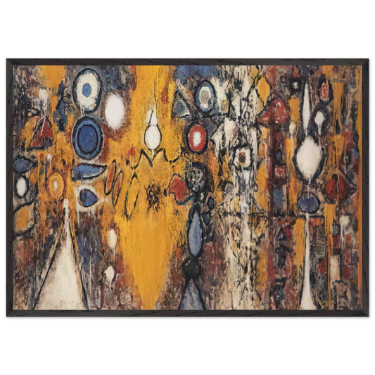 Number 1 - 1951 - Richard Pousette-Dart Framed Art Print – Black Wooden Frame - Default Title - -Framed Art Print