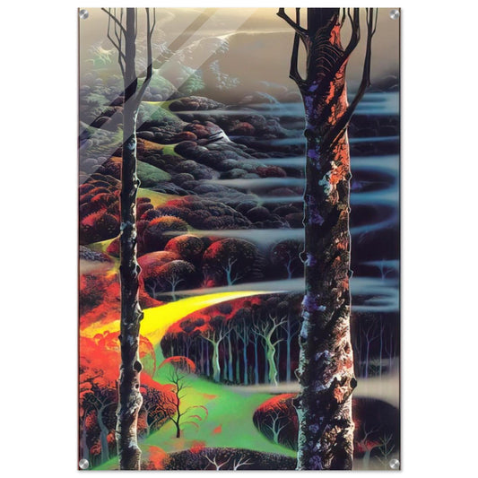 A Touch of Autumn - Eyvind Earle Acrylic Print - 70x100 cm / 28x40″ inches