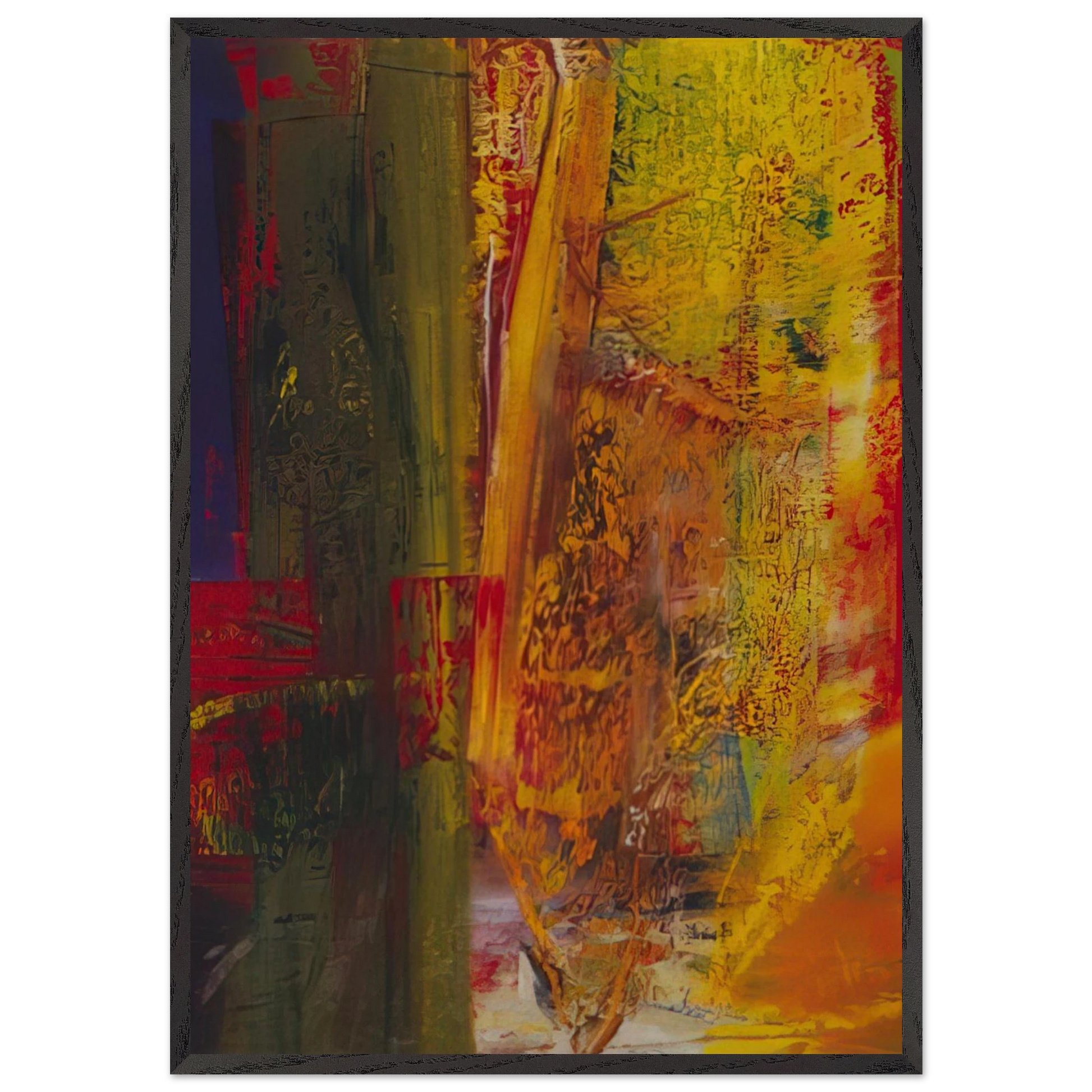 OLBERG 1986 - Gerhard Richter Framed Art Print – Black Wooden Frame - Default Title - -Framed Art Print
