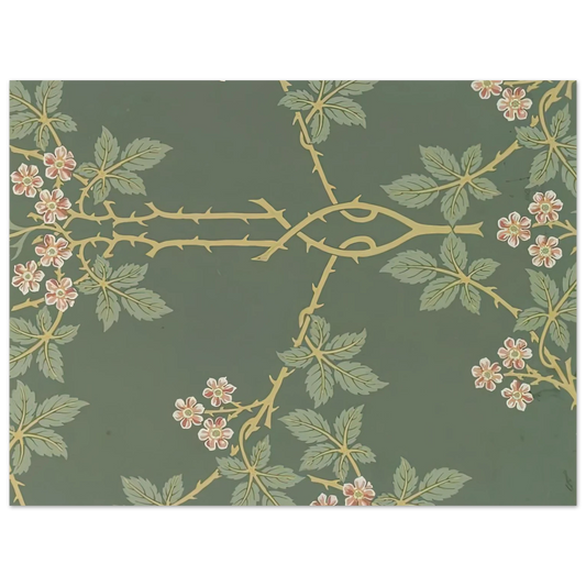 William Morris - WALLPAPER BLACKBERRY PATTERN 388 1917 Fine Art Poster - 13x18 cm / 5x7 inches