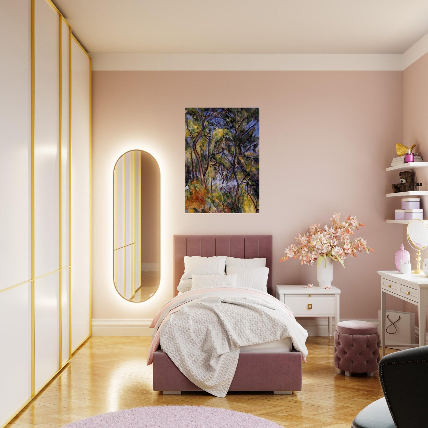 Forest - Paul Cézanne Brushed Aluminum Print - 70x100 cm / 28x40 inches | Paul Cézanne Aluminum Print | Paul Cézanne Prints