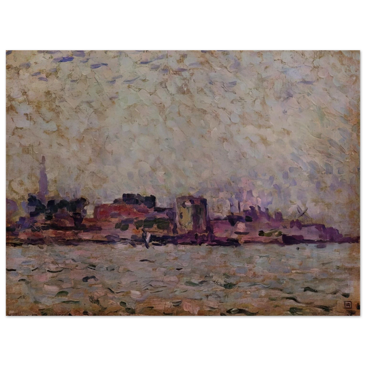 Theo van Rysselberghe - MORNING FOG OVER THE PORT OF VEER HOLLAND 1906 Fine Art Poster - Default Title