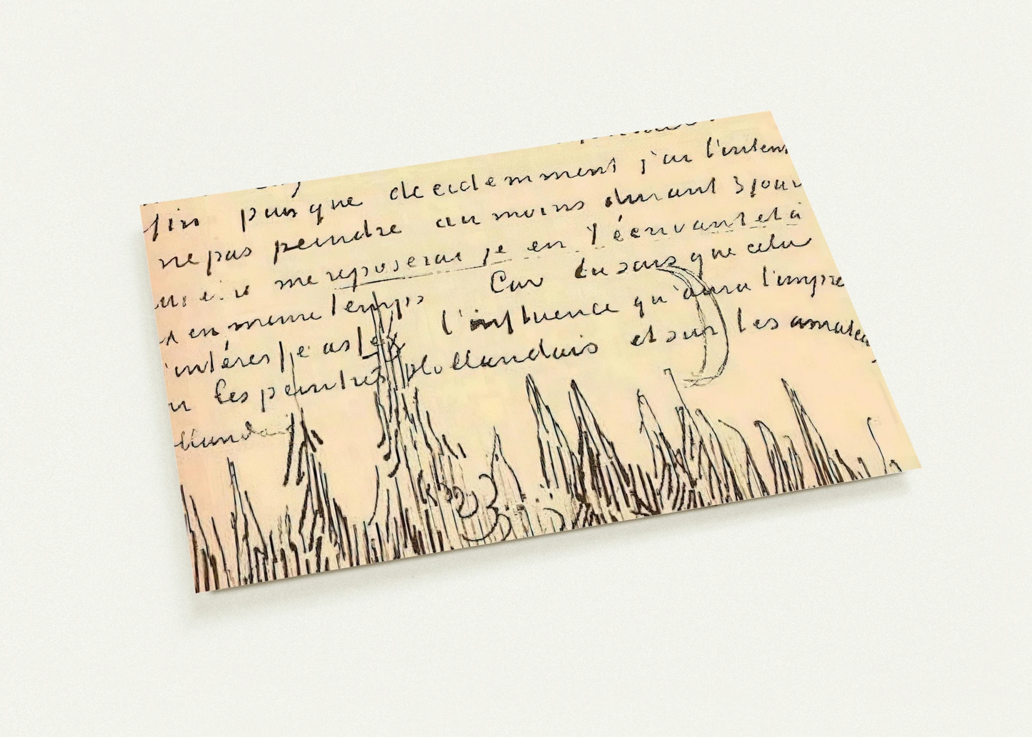 A Lane of Cypresses with a Couple Walking By Vincent van Gogh Pack of 10 Post Cards | Vincent van Gogh Post Cards | A6 (10.5 x 14.8 cm) - 4.1 x 5.8 inches