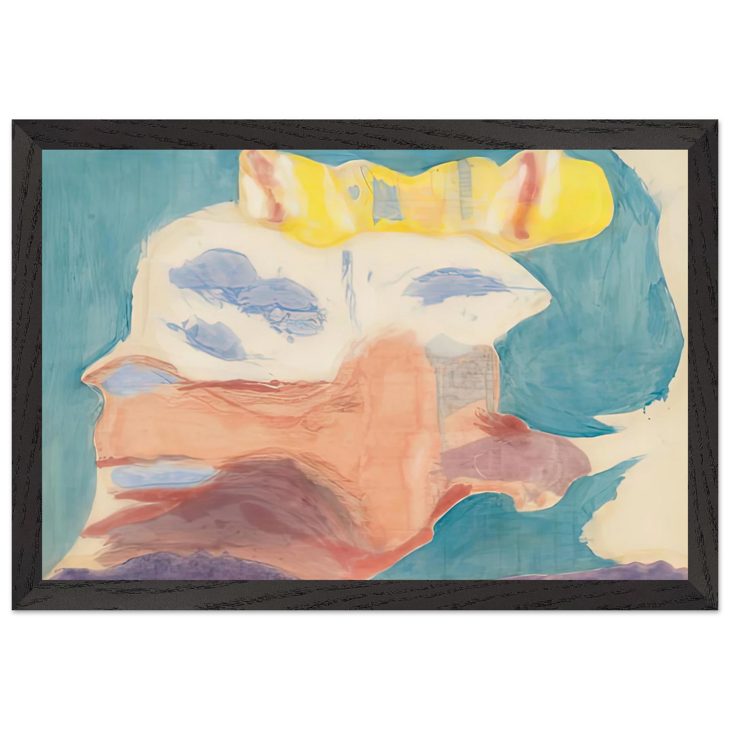 Helen Frankenthaler - Sea Goddess, 1963- Wall Art - 30x40 cm / 12x16 inches - Premium Wooden Framed Poster With Fine Art Paper - Black frame