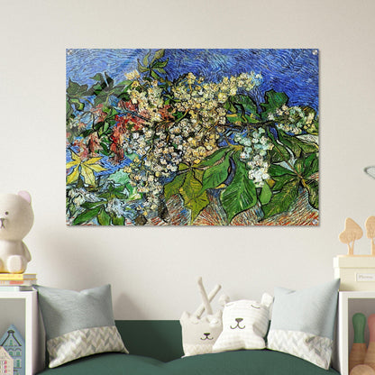 Blossoming Chestnut Branches - Vincent van Gogh Acrylic Print - 70x100 cm / 28x40″ inches | Vincent van Gogh Wall Art | Vincent van Gogh Prints