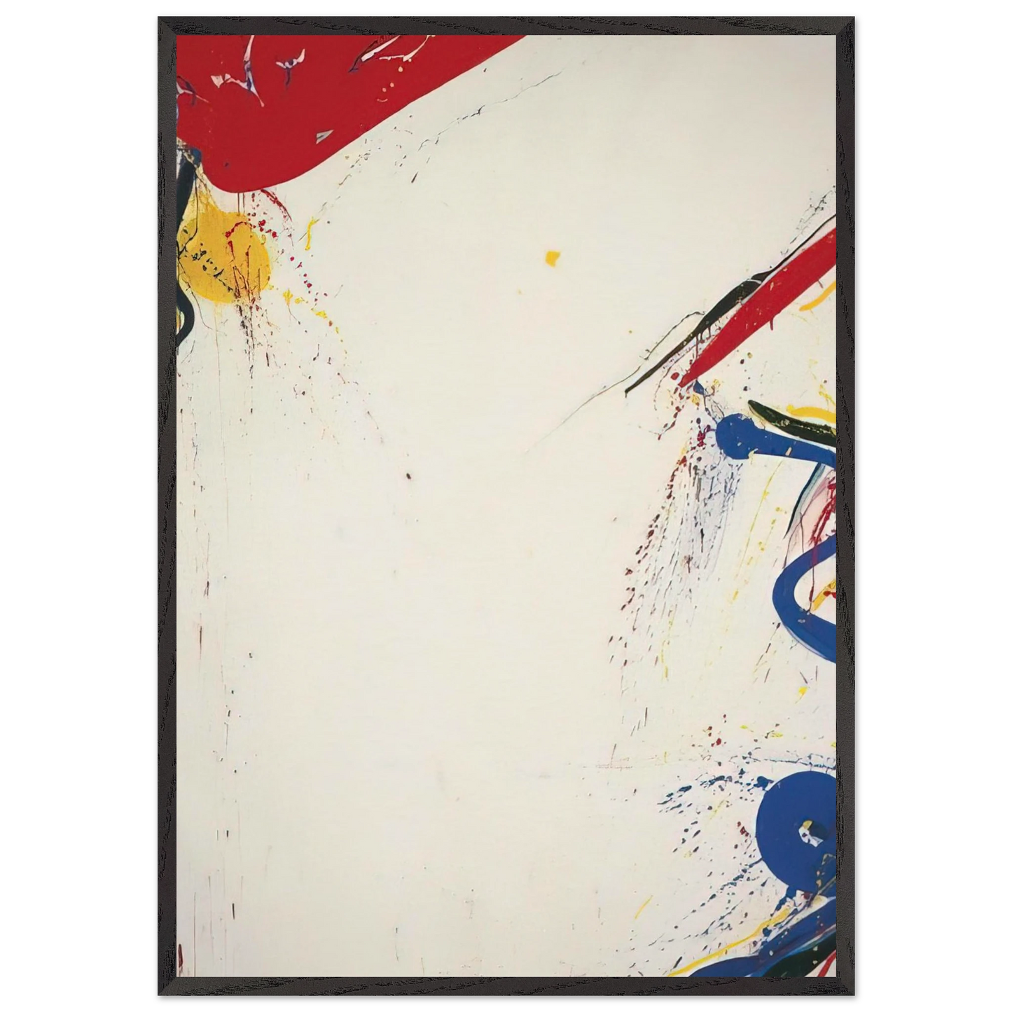 When White - Sam Francis Framed Art Print – Black Wooden Frame - Default Title - -Framed Art Print