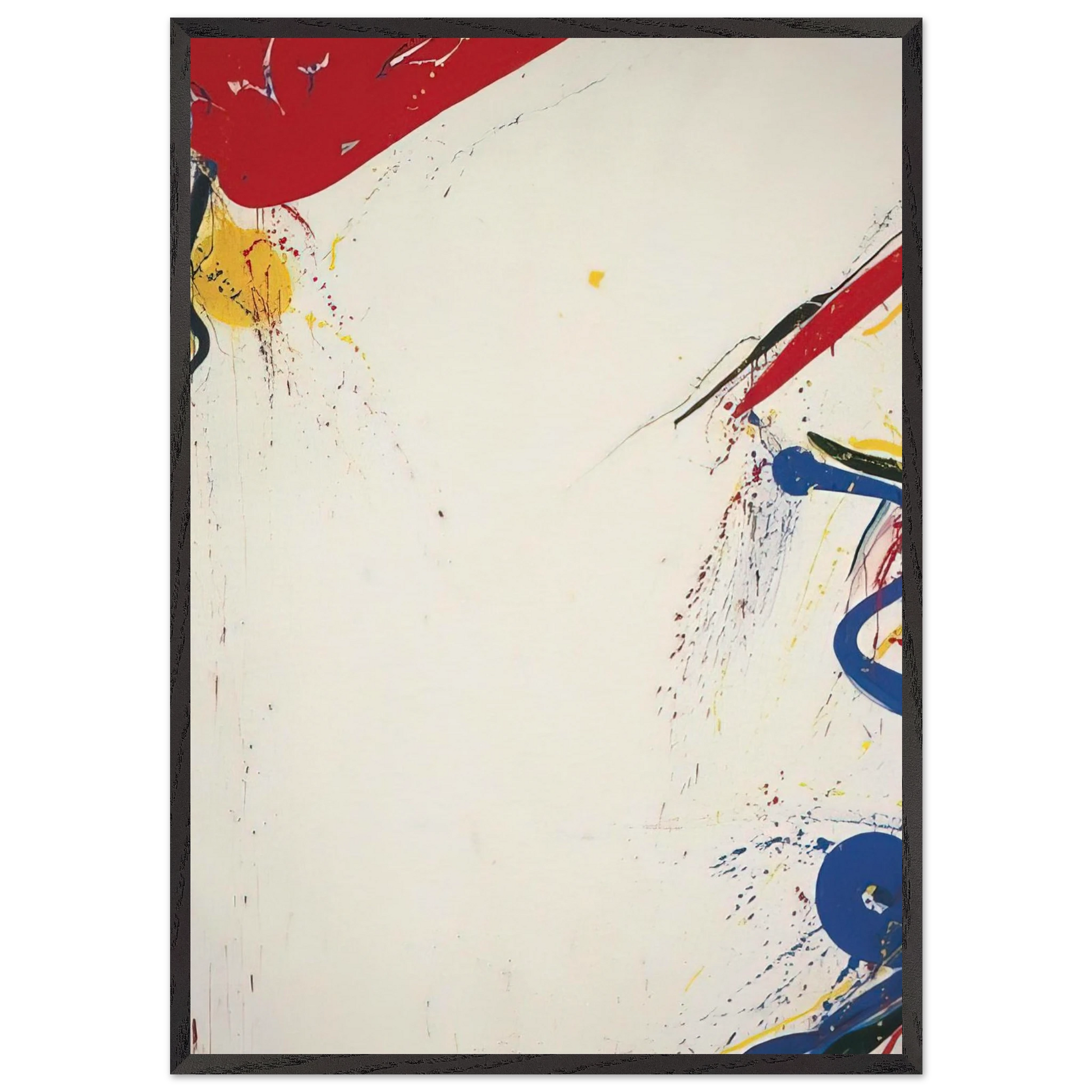 When White - Sam Francis Framed Art Print – Black Wooden Frame - Default Title - -Framed Art Print