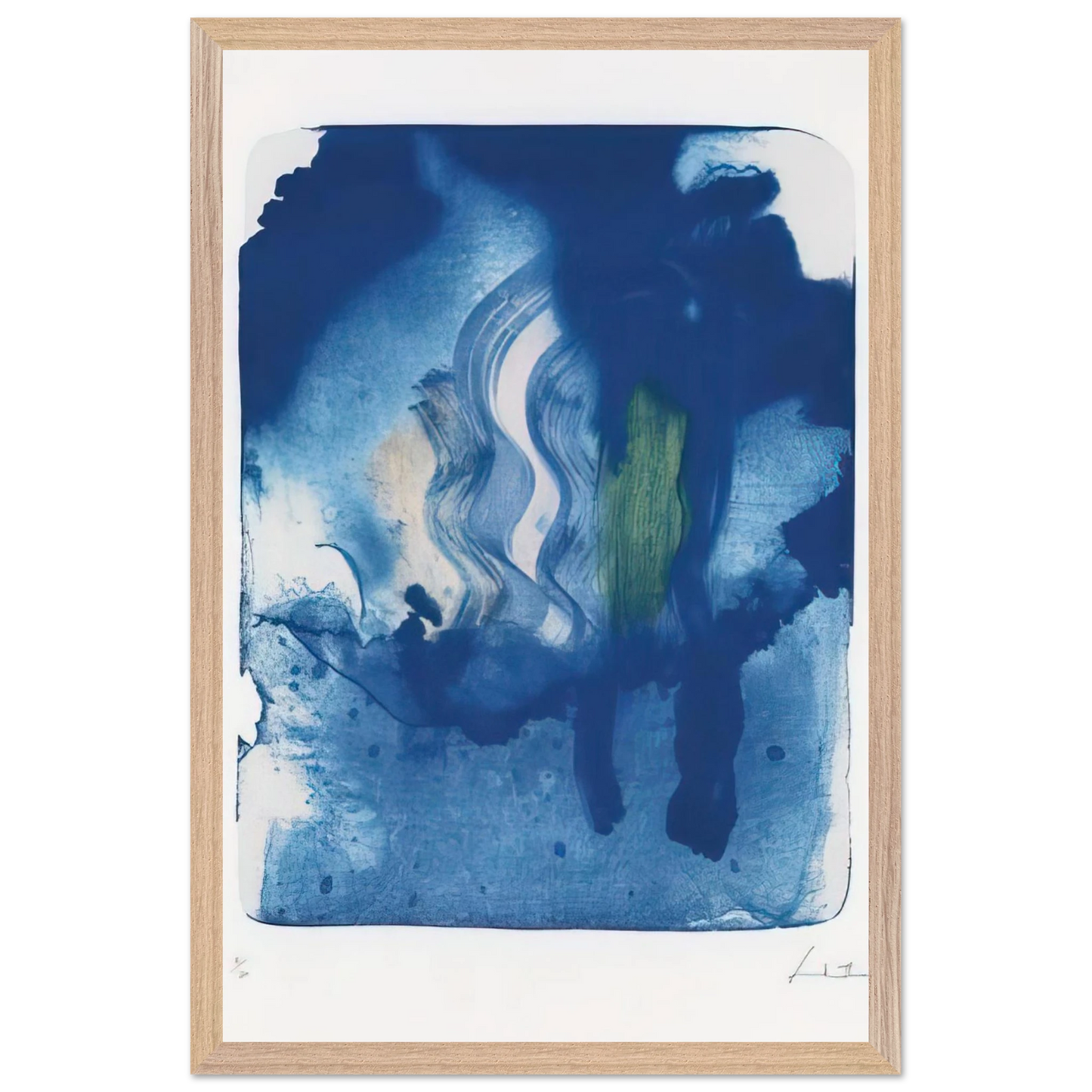 Helen Frankenthaler - Reflections V - 1995 Wall art - 30x45 cm / 12x18 inches - Fine Art Poster - -