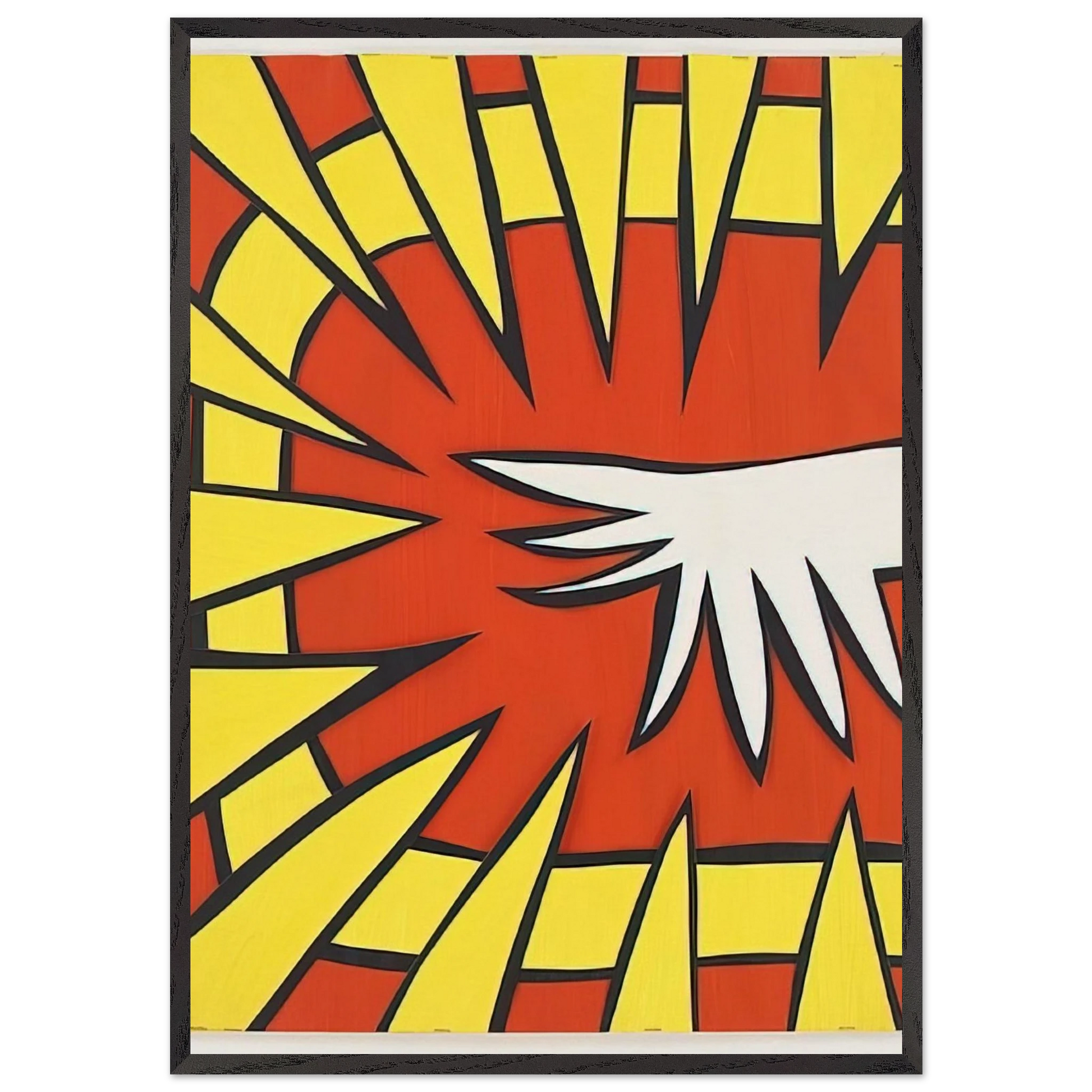 Untitled - 1963 N14 - Nicholas Krushenick Framed Art Print – Black Wooden Frame - Default Title - -Framed Art Print